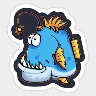 Dumb monster fish fish color Sticker